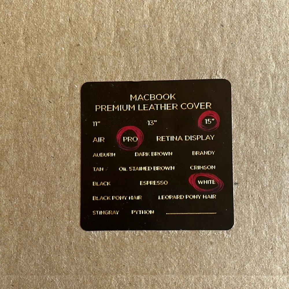 MacBook premium leather cover